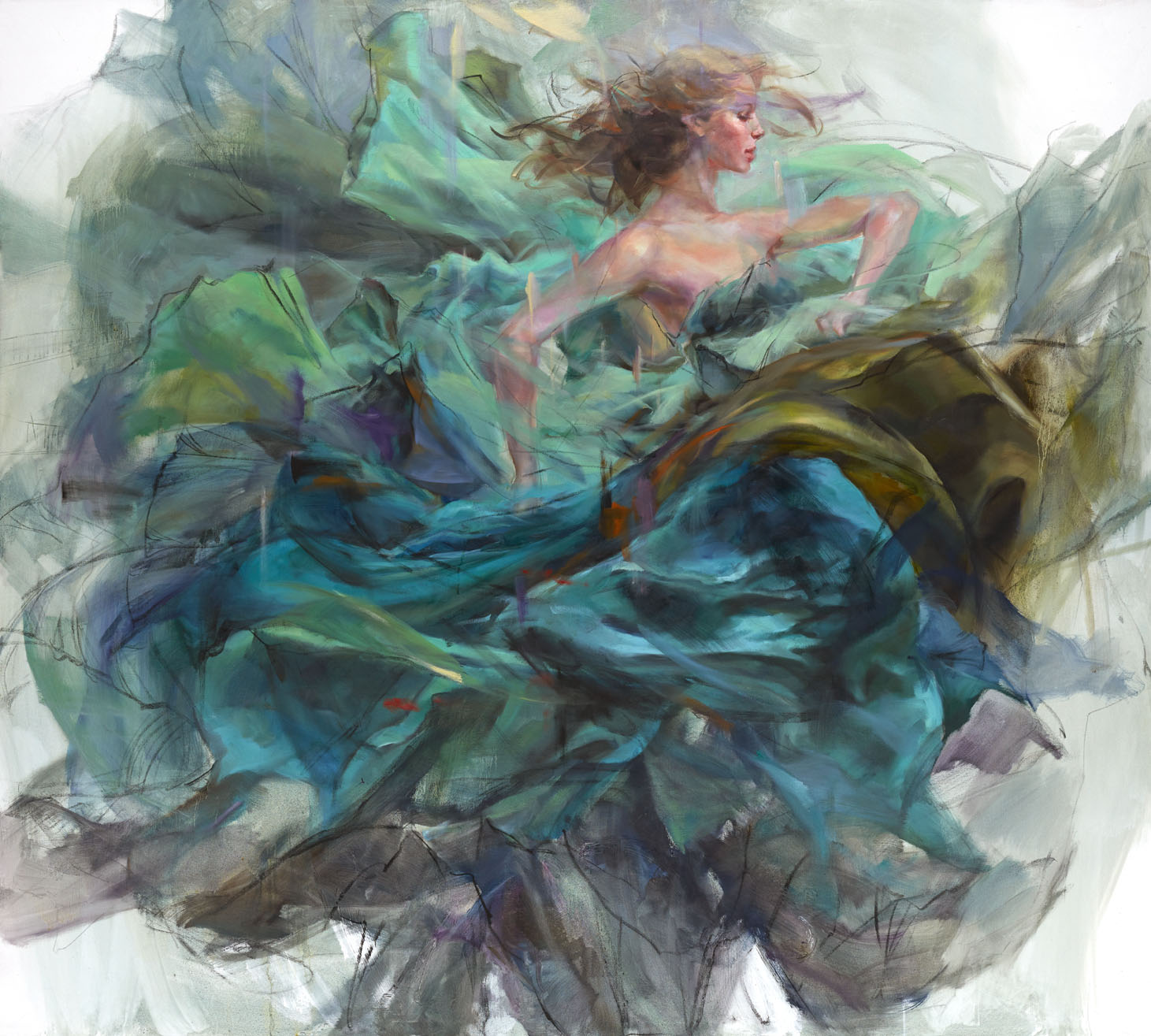 Artist Anna Razumovskaya,Emerald splendor